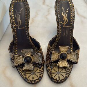 Yves Saint Laurent brocade heels, 37.5